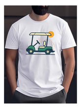 Trendy And Stylish Comfortable And Versatile Golf Cart Patterned Tshirt Enjoy Leisure Time